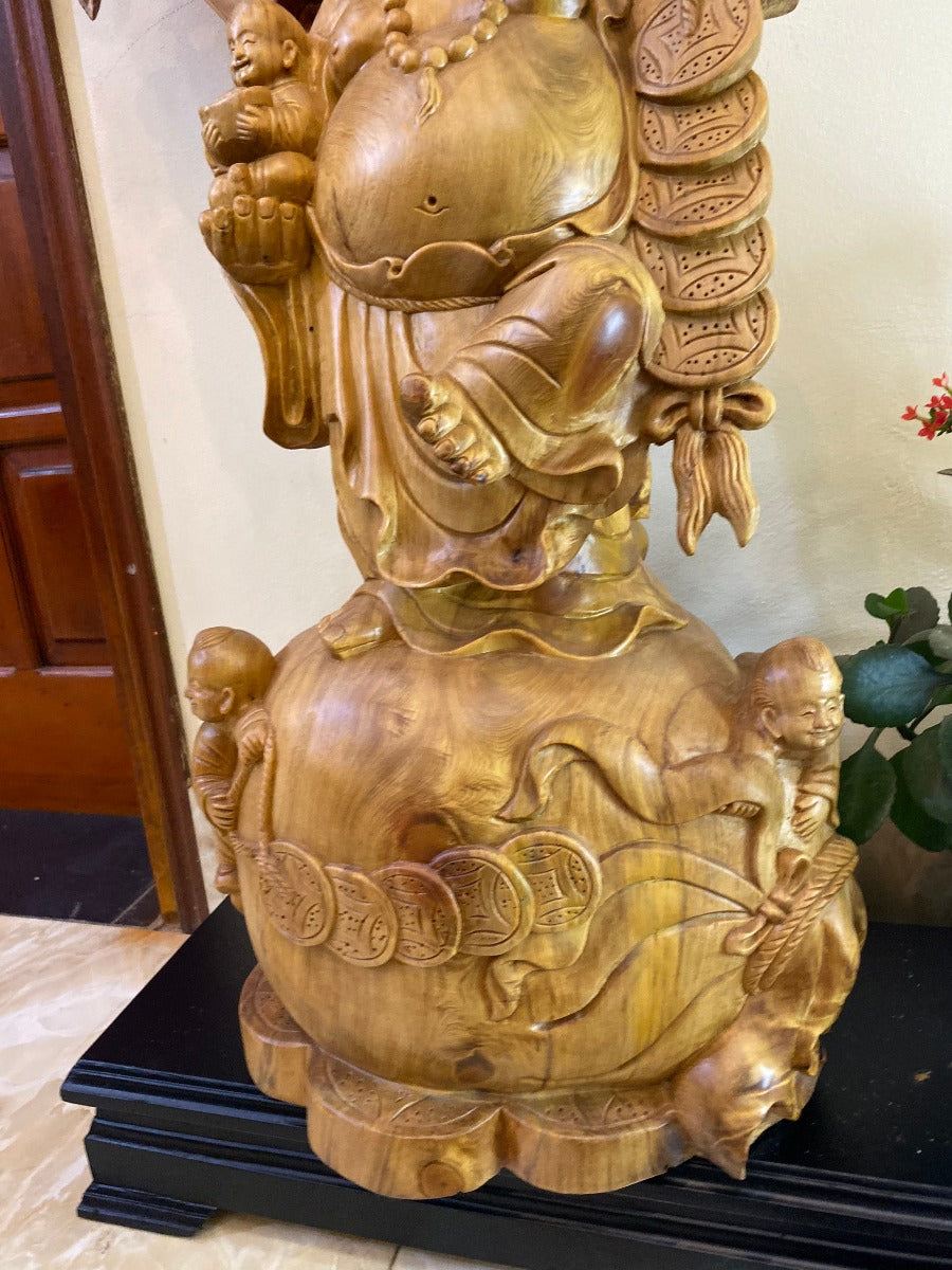 Di Lặc Tam Phúc Vác Cành Đào Cao 82
