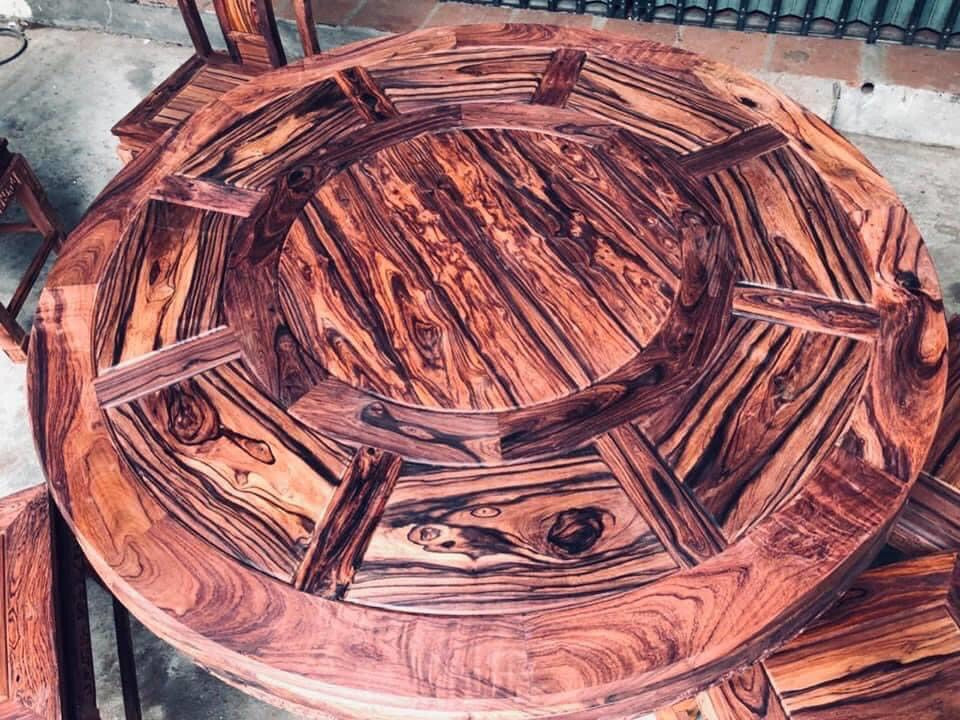 Bộ Bàn Xoay Gỗ Cẩm Lai