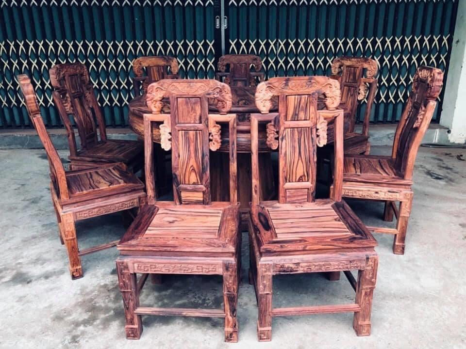 Bộ Bàn Xoay Gỗ Cẩm Lai