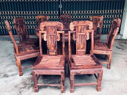 Bộ Bàn Xoay Gỗ Cẩm Lai