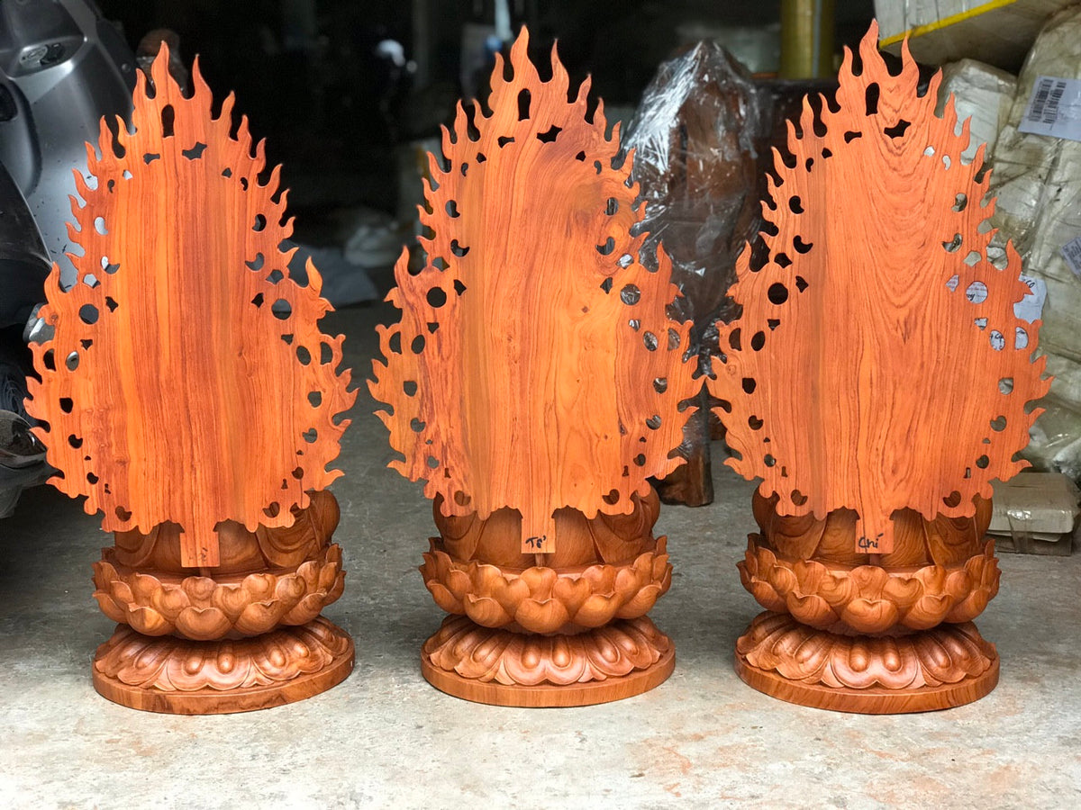 Tây Phương Tam Thánh Ngồi Đài Sen Cao 50
