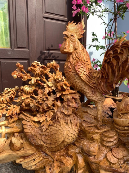 Gia Đình Gà - Hoa Phù Dung  Cao 90
