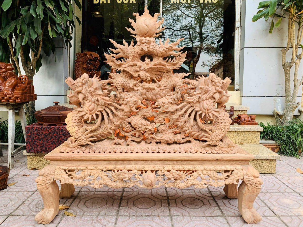Giá Đỡ Ngà Voi Gỗ Hương Đá