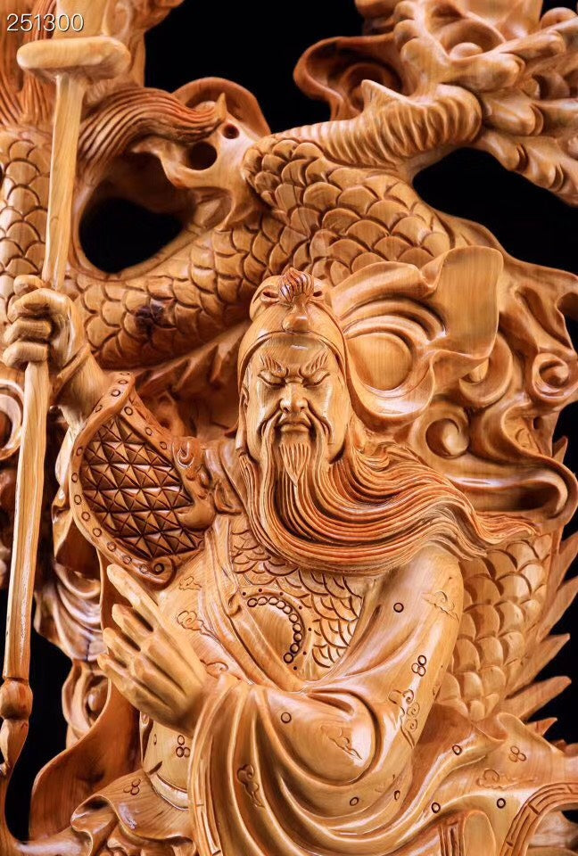 Quan Công Hàng Long Gỗ Nhai Bách
