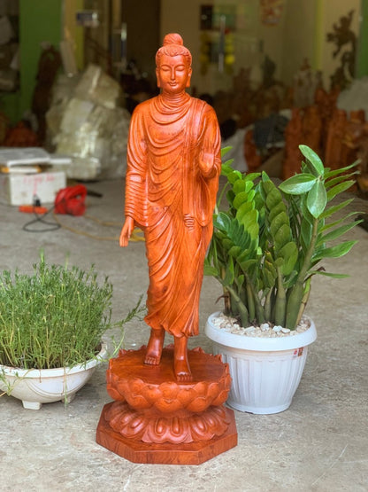 Phật Thích Ca Mâu Ni Đứng Trên Hoa Sen Cao 80