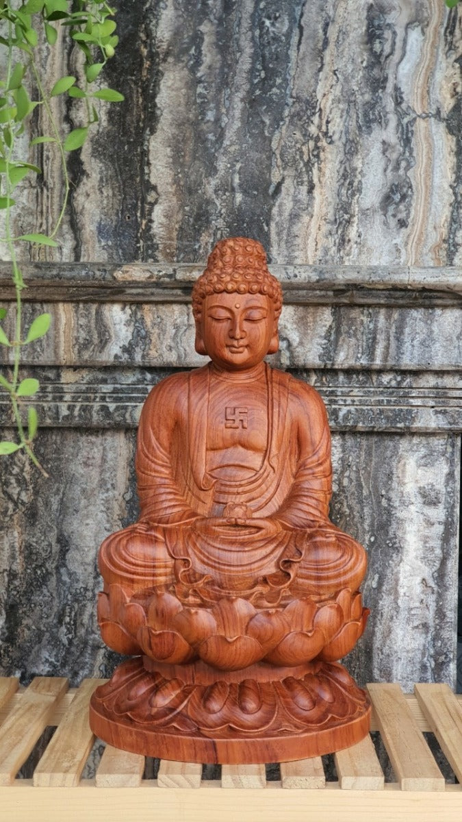 Tượng Phật Tổ Bằng Gỗ Hương - A Di Đà Cao 30