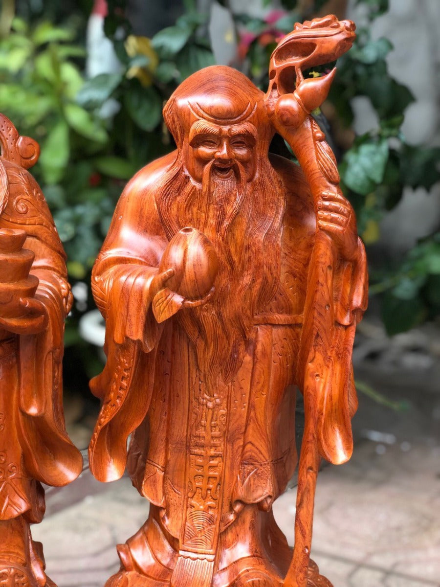 Tượng Tam Đa Phúc Lộc Thọ Đứng Thỏi Vàng  Cao 126
