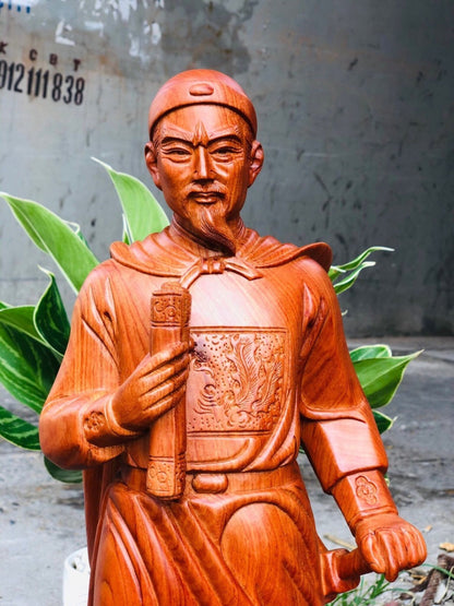 Tượng gỗ Hưng Đạo Đại Vương Trần Quốc Tuấn - Truyền Thần Cao 70
