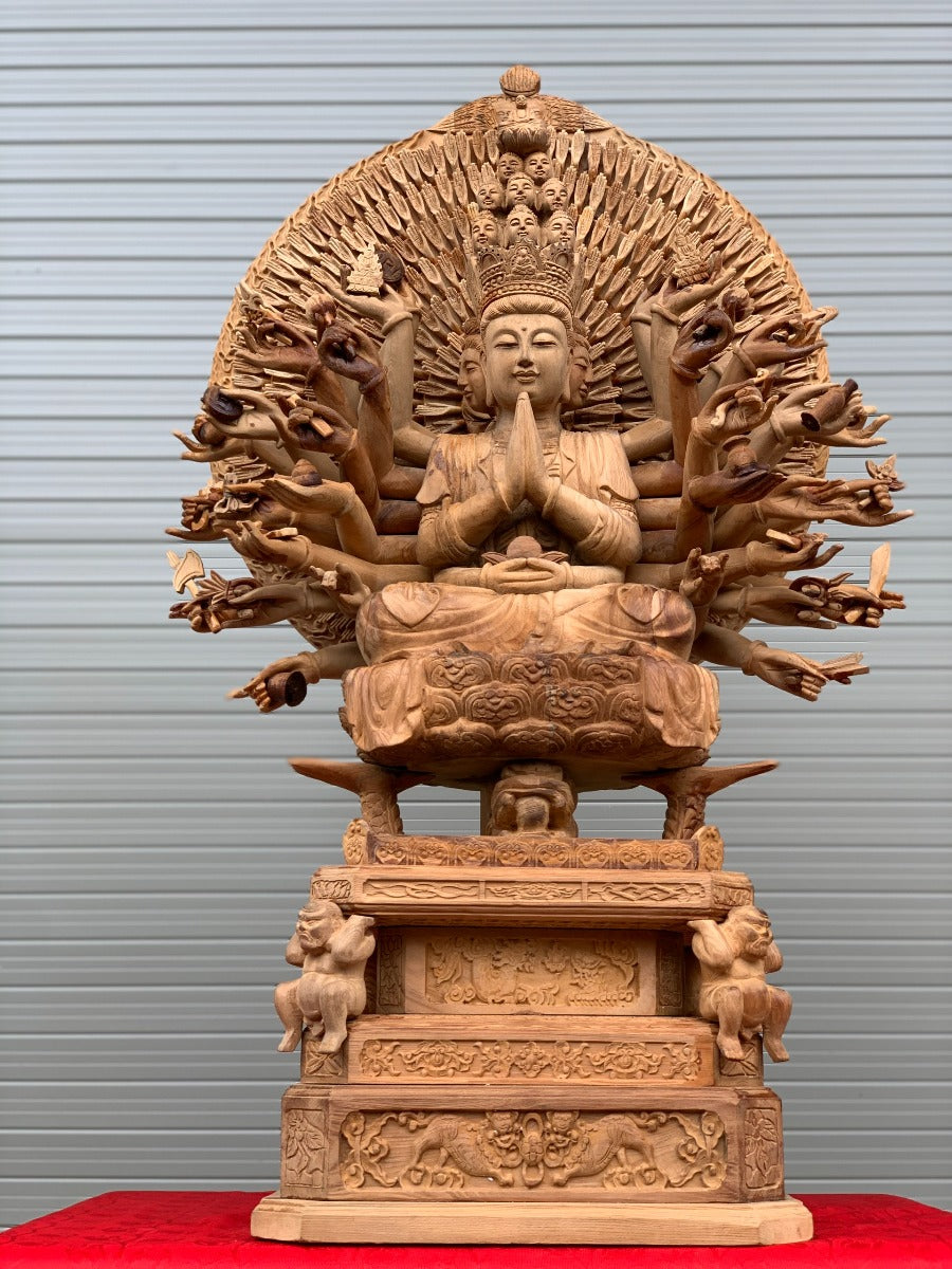 Tượng Thiên Thủ Thiên Nhãn Gỗ Hương cao 87