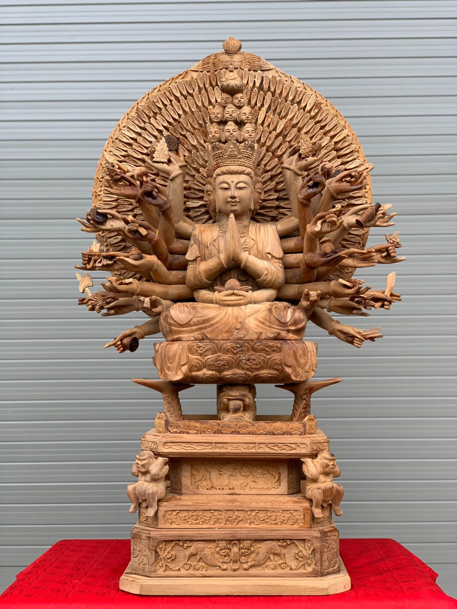 Tượng Thiên Thủ Thiên Nhãn Gỗ Hương cao 87