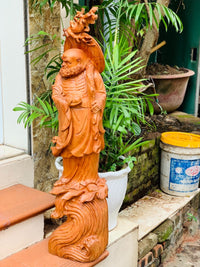 Tượng Gỗ Sư Tổ  - Đạt Ma Quá Hải Cao 1m50