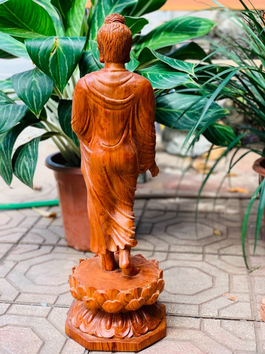 Phật Thích Ca Mâu Ni Đứng Trên Hoa Sen Cao 60
