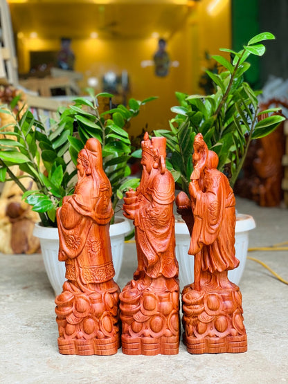 Tượng Tam Đa Phúc Lộc Thọ Đứng Thỏi Vàng  Cao 40