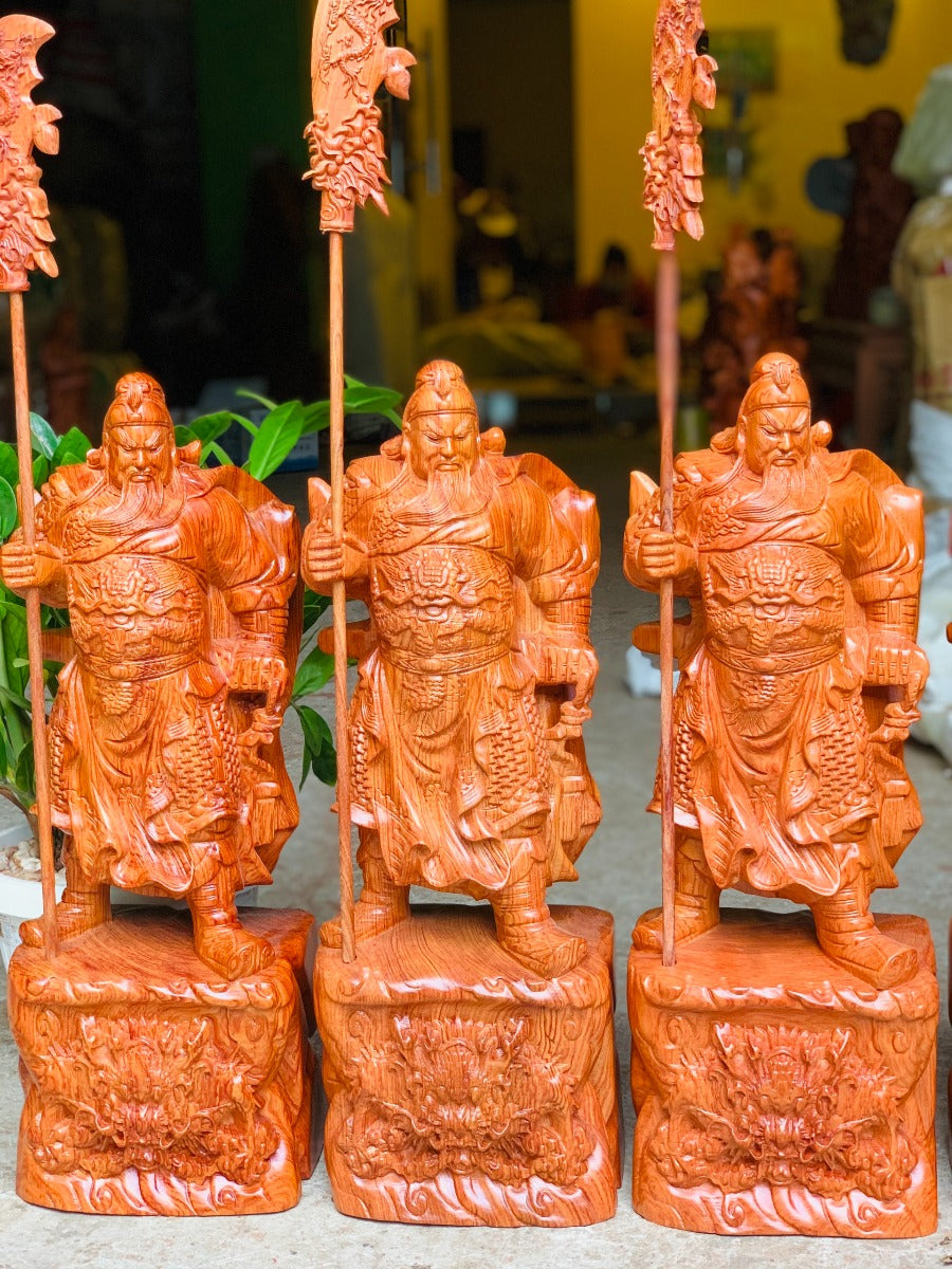Tượng Quan Công Chống Đao Đứng Đế Đầu Rồng 60