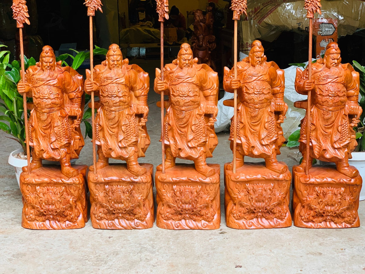 Tượng Quan Công Chống Đao Đứng Đế Đầu Rồng 60