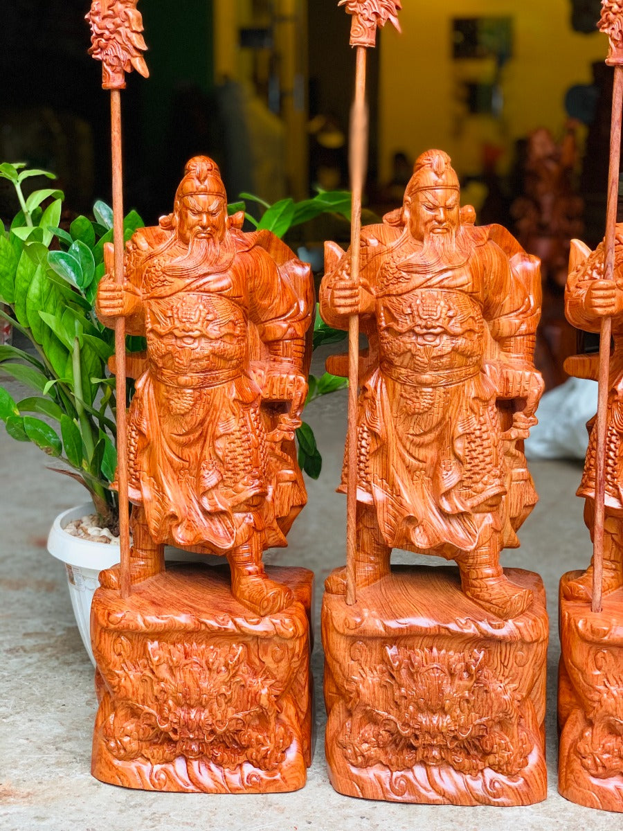 Tượng Quan Công Chống Đao Đứng Đế Đầu Rồng 60