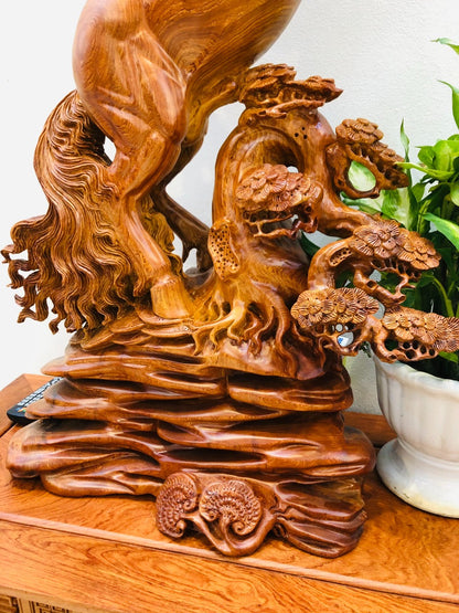 Tượng Con Ngựa - Nhất Mã Phi Thiên Gỗ Hương