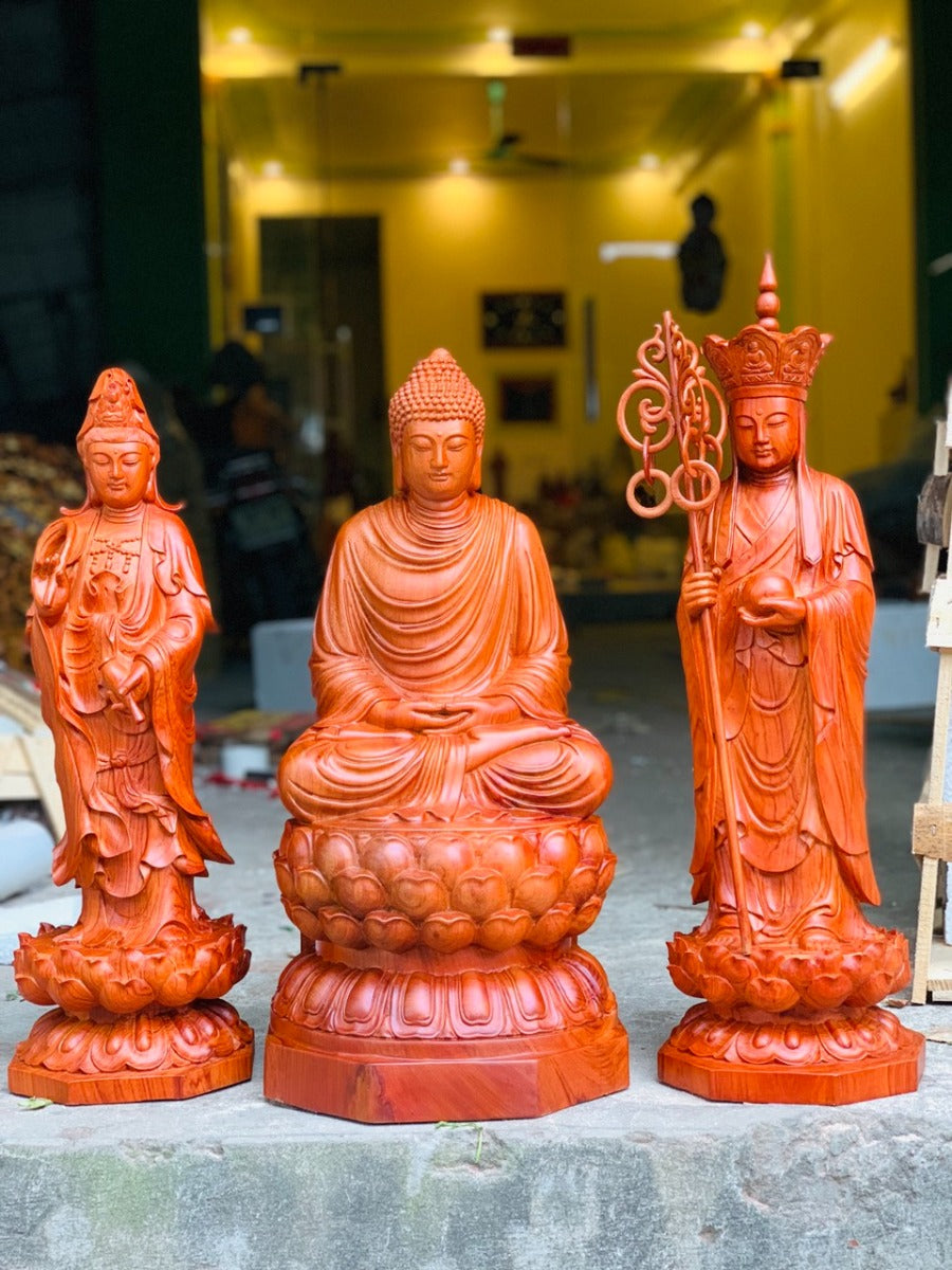 Bộ Tượng Phật Thờ Tại Gia - Ta Bà Tam Thánh