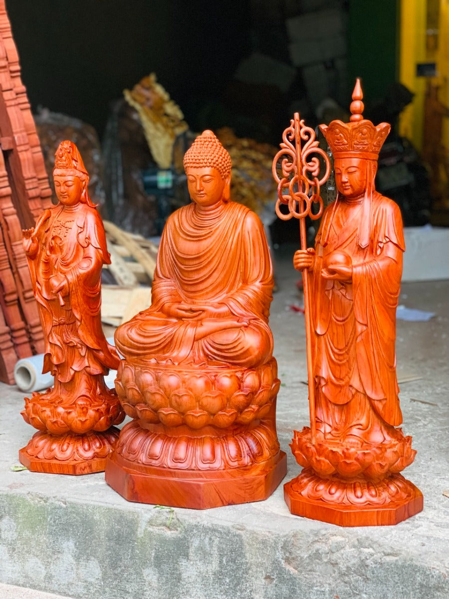 Bộ Tượng Phật Thờ Tại Gia - Ta Bà Tam Thánh