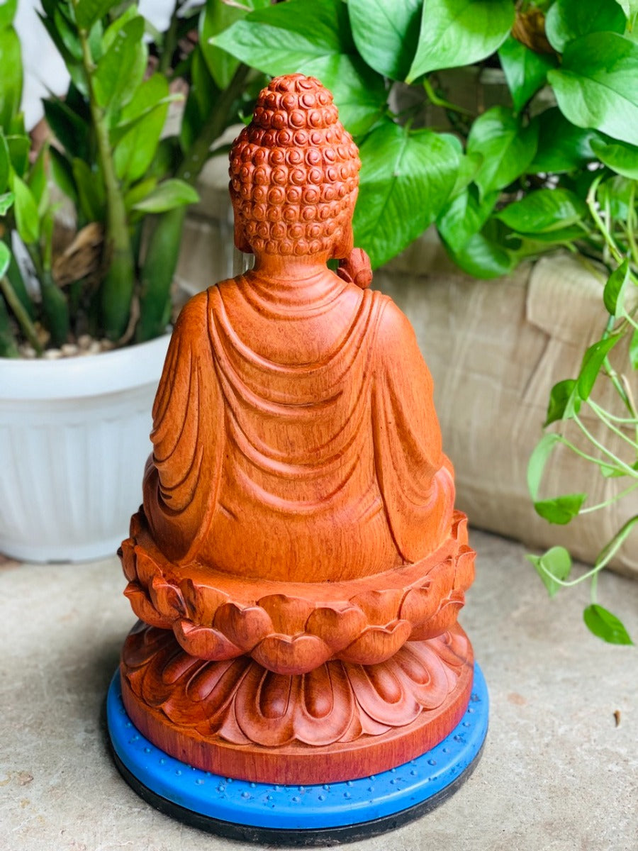 Tượng Gỗ Niêm Hoa Vi Tiếu Cao 30