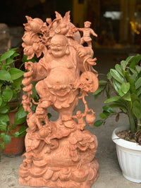 Di lặc Ngũ Phúc Vác Cành Đào Chân Ghê