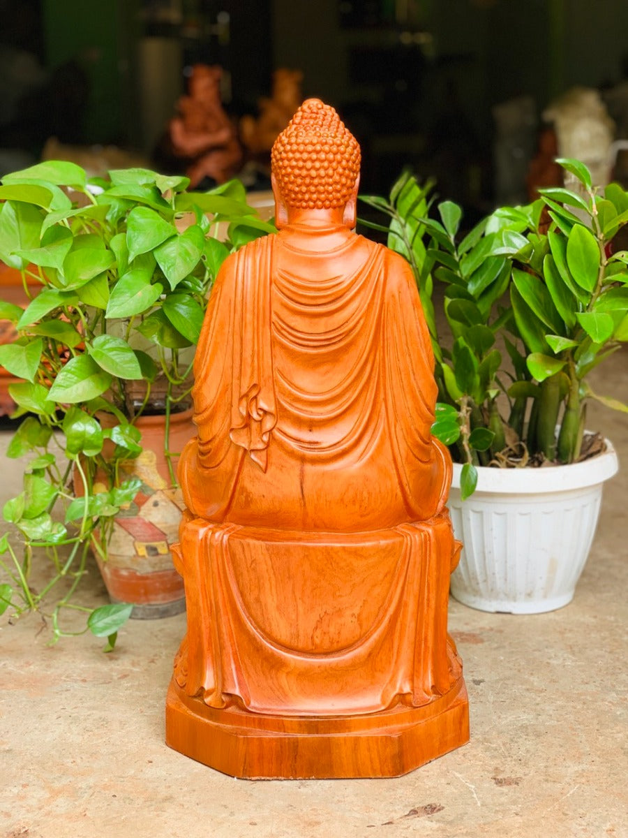 Tượng Phật Bổn Sư - Thích Ca Mâu Ni Cao 60cm Gỗ Hương