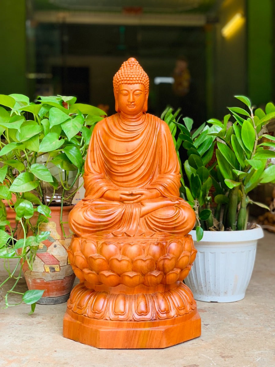 Tượng Phật Bổn Sư - Thích Ca Mâu Ni Cao 60cm Gỗ Hương