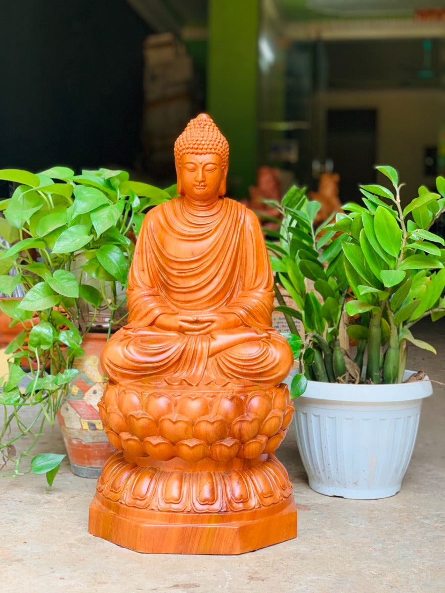 Tượng Phật Bổn Sư - Thích Ca Mâu Ni Cao 60cm Gỗ Hương