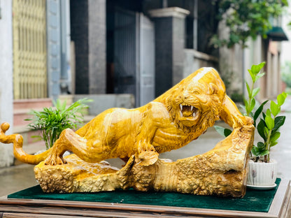 Tượng Hổ Gỗ Nu Kháo Phong Thủy Trấn Thạch