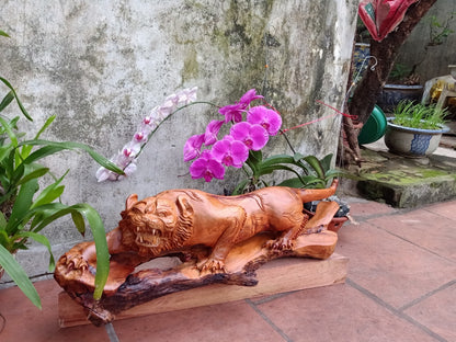 Hổ Gỗ Hương -  Tượng Hổ Phong Thủy Trấn Thạch