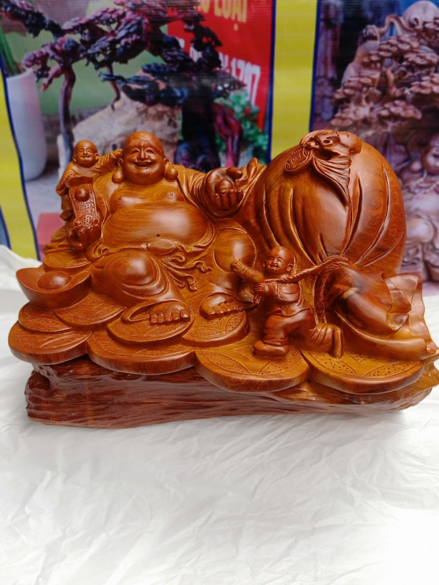 Di Lặc Ngồi Bên Bao Tiền Chiêu Tài Lộc