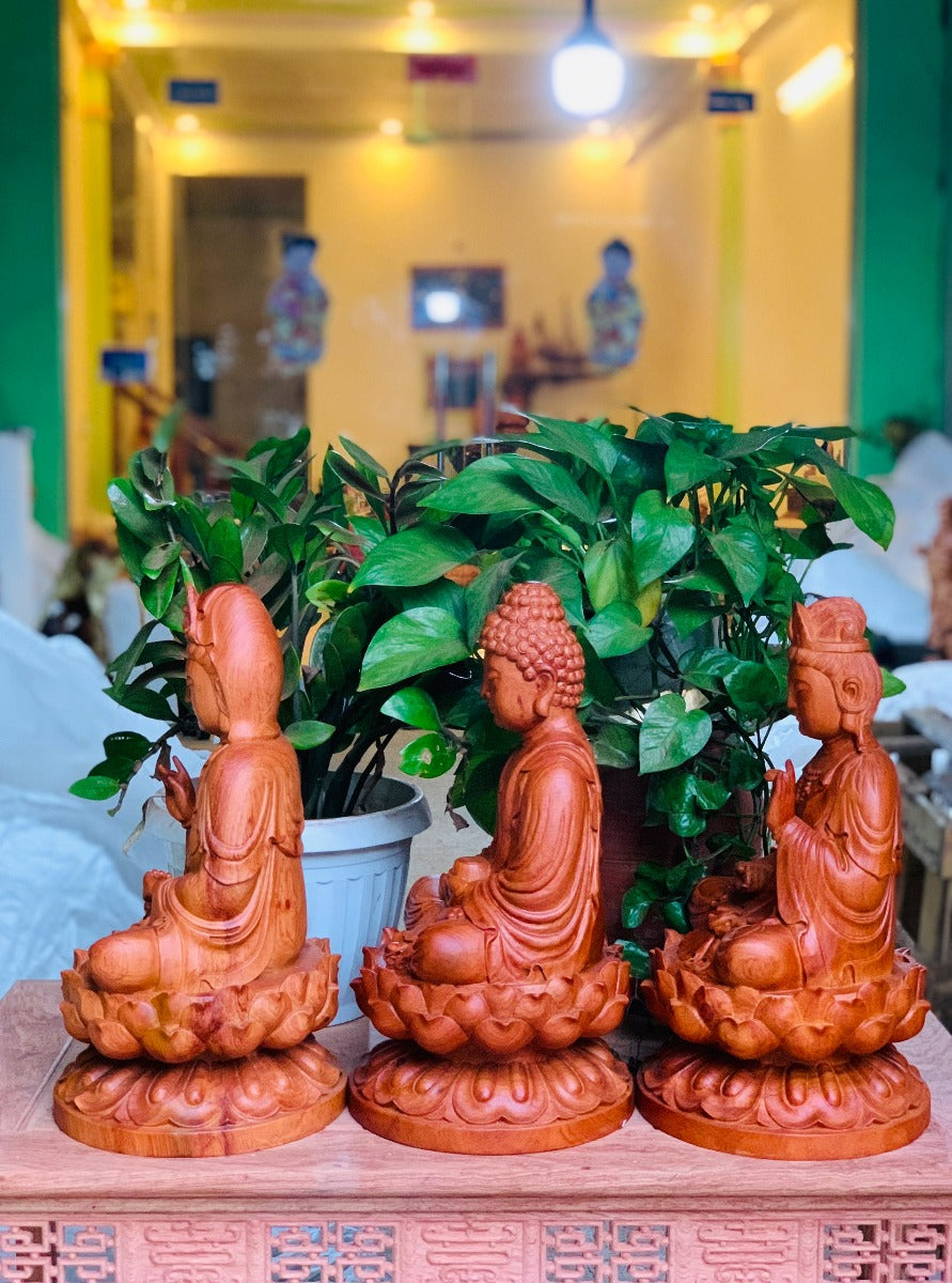 Tây Phương Tam Thánh Ngồi Đài Sen Cao 40