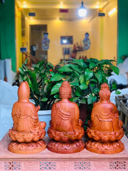 Tây Phương Tam Thánh Ngồi Đài Sen Cao 40