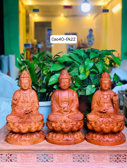 Tây Phương Tam Thánh Ngồi Đài Sen Cao 40