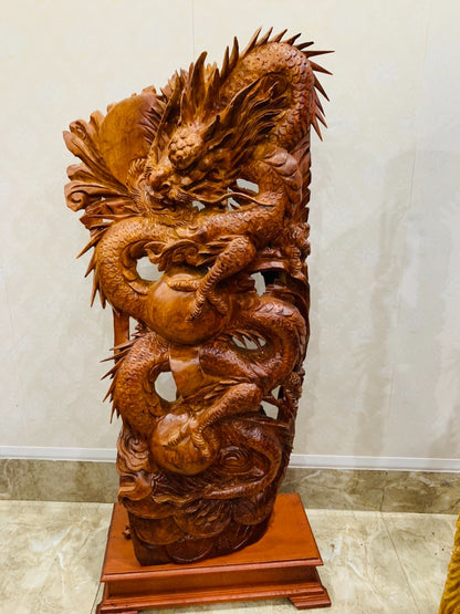 Tượng Rồng Gỗ Hương