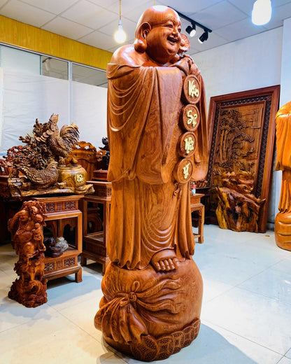 Di Lặc Chúc Phúc Đứng Bao Tiền -  Vạn Sự Như Ý Cao 176cm