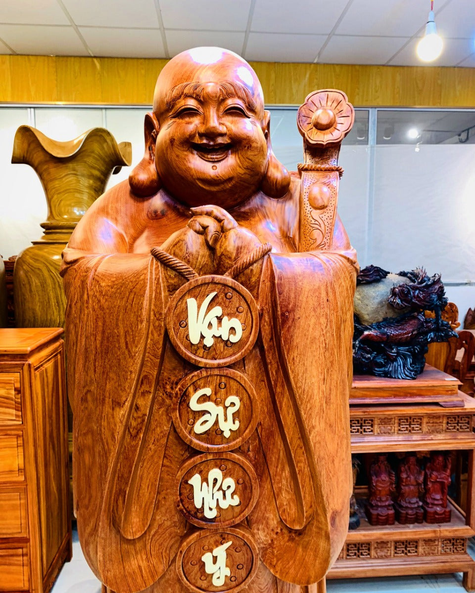 Di Lặc Chúc Phúc Đứng Bao Tiền -  Vạn Sự Như Ý Cao 176cm