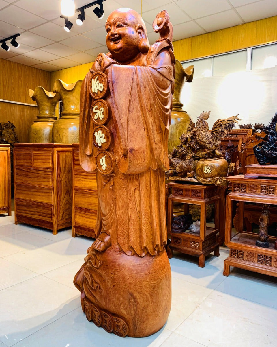 Di Lặc Chúc Phúc Đứng Bao Tiền -  Vạn Sự Như Ý Cao 176cm