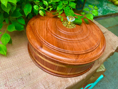 Khay Đựng Bánh Kẹo Cho Ngày Tết 5 Ngăn Cao Cấp Gỗ Hương Đá