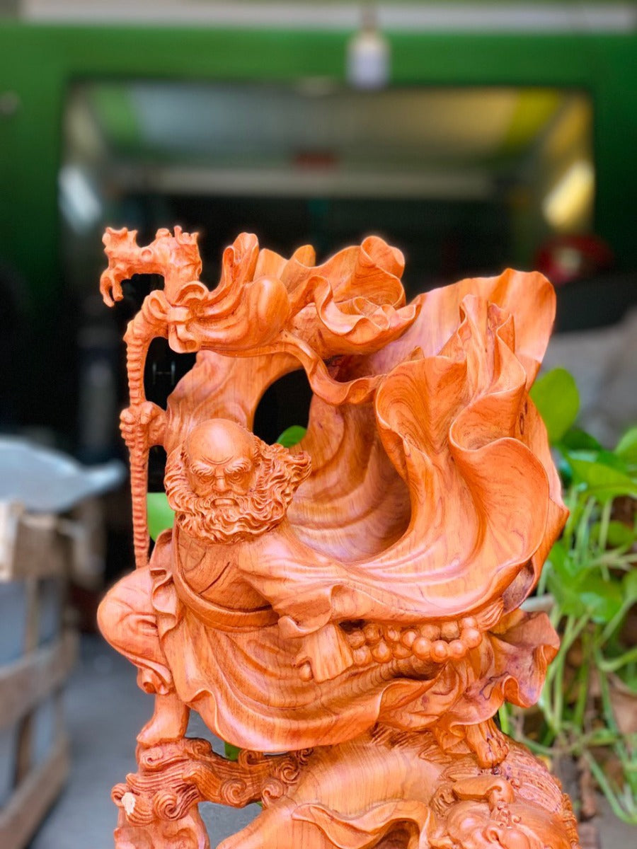 Đạt Ma Song Lân Gỗ Hương