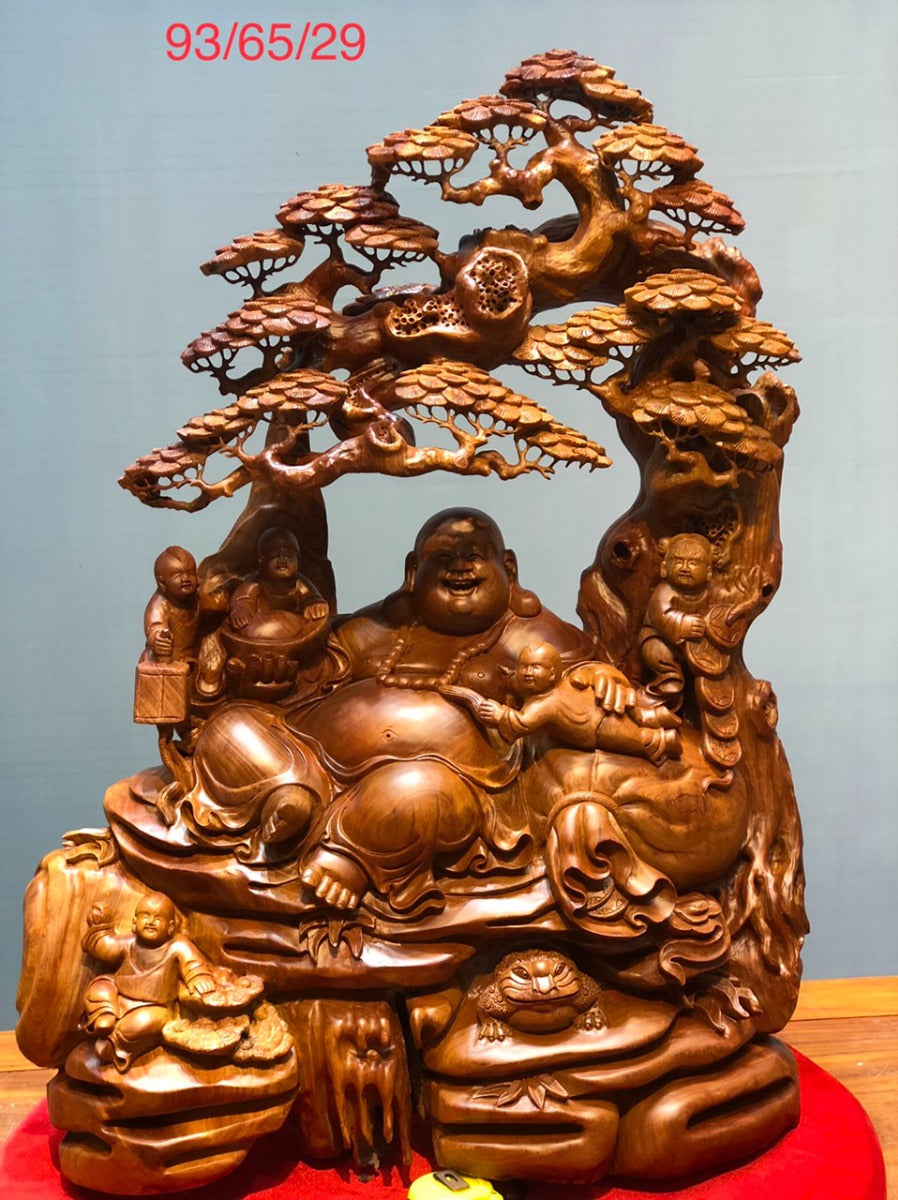 Tượng Di Lặc Ngồi Dưới Tán Tùng Cao 93