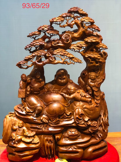 Tượng Di Lặc Ngồi Dưới Tán Tùng Cao 93