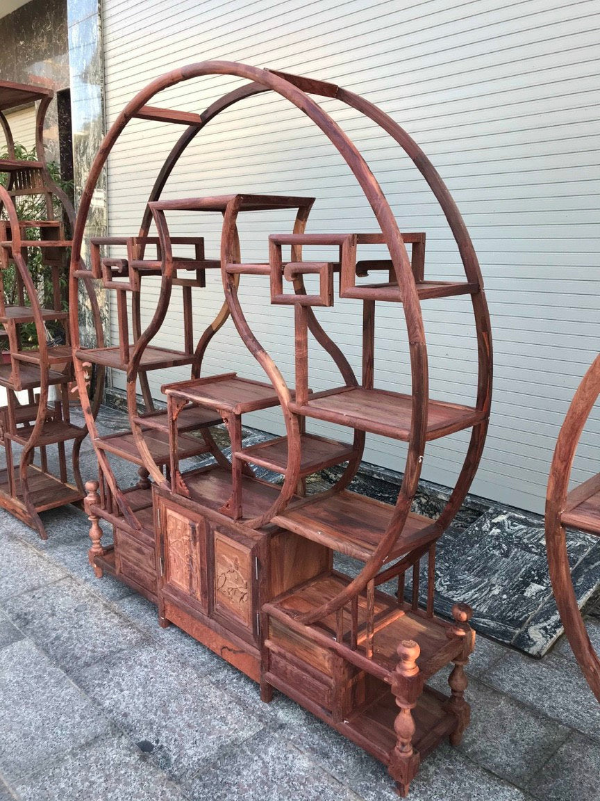 Mẫu Kệ Tủ Kiểu Xưa Cổ Dáng Vòm Tròn Cao Cấp Gỗ Cẩm Việt