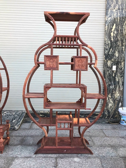 Kệ Tủ 5 Tầng Dáng Bầu Kiểu Cổ Cao Cấp - Gỗ Cẩm Lai