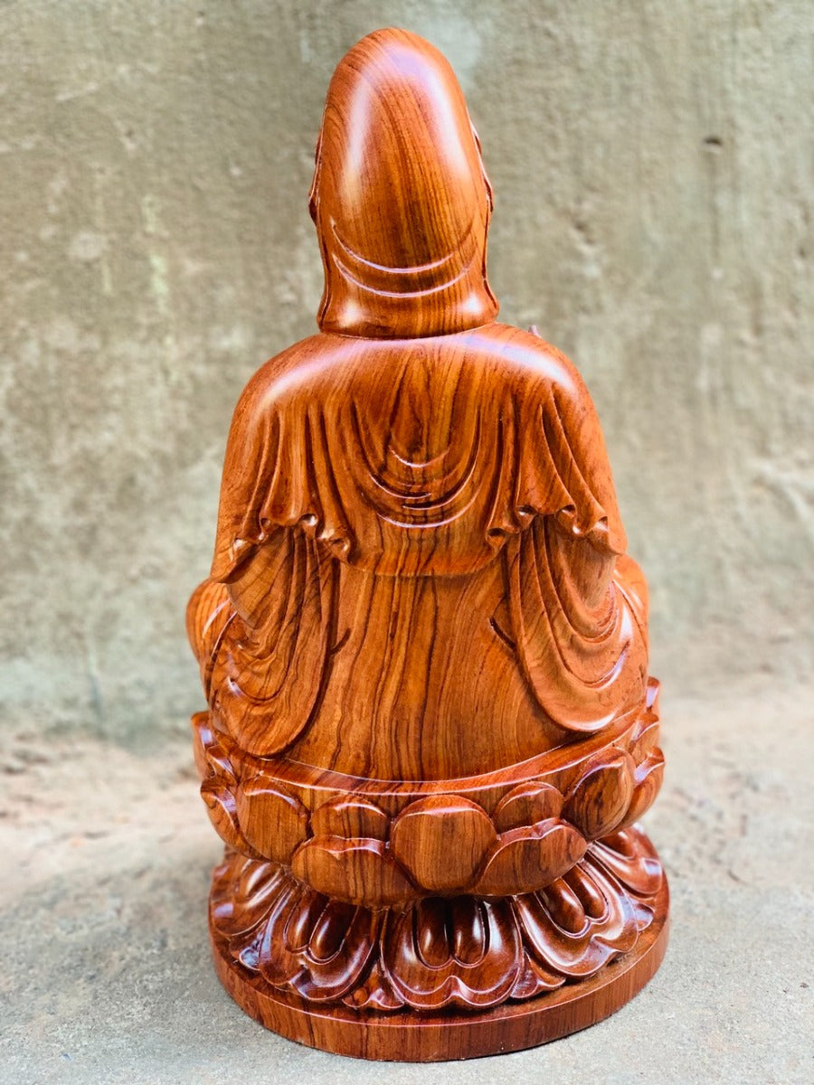 Quan Âm Tọa Đài Sen Cao 40cm - Mẫu Tiêu Chuẩn