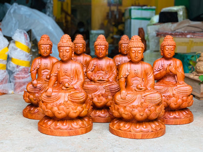 Tượng Thất Phật Dược Sư Gỗ Hương Cao 30