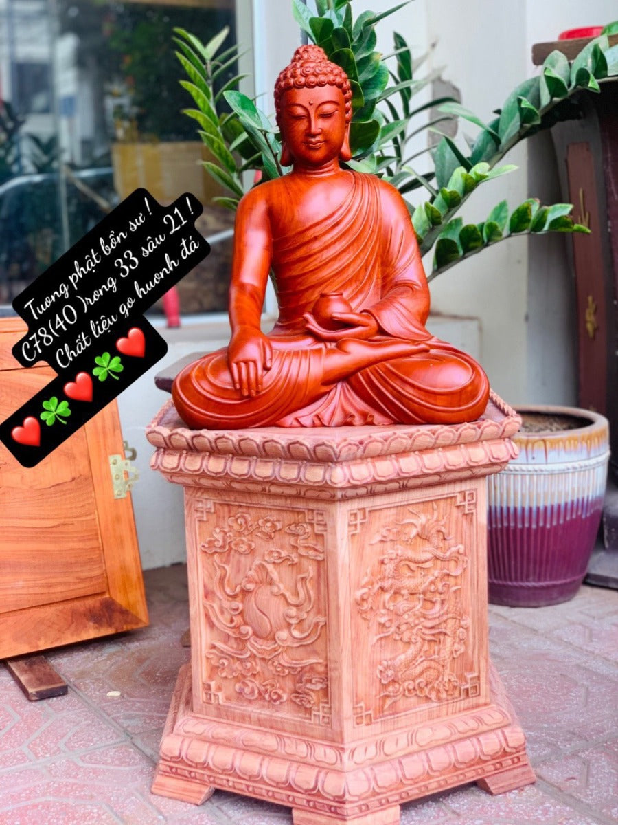 Tượng Phật Bổn Sư - Thích Ca Mâu Ni  Ngồi Thiền Cao 40cm