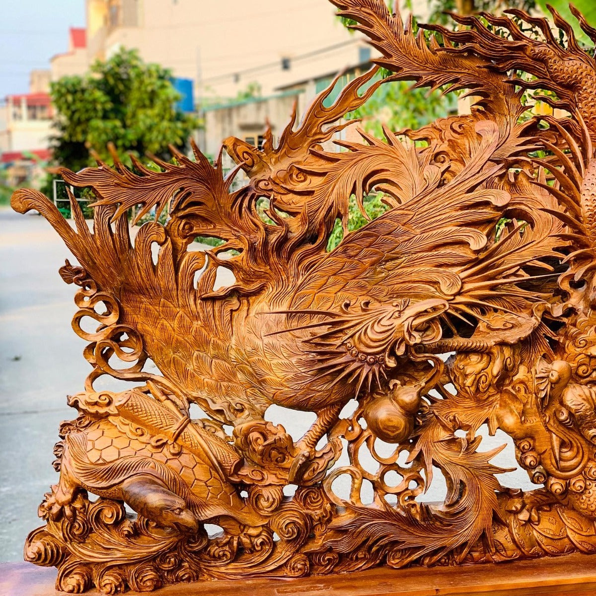 Tượng Linh Vật Tứ Linh  Long Lân Quy Phụng Hội Tụ