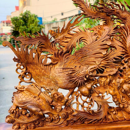 Tượng Linh Vật Tứ Linh  Long Lân Quy Phụng Hội Tụ