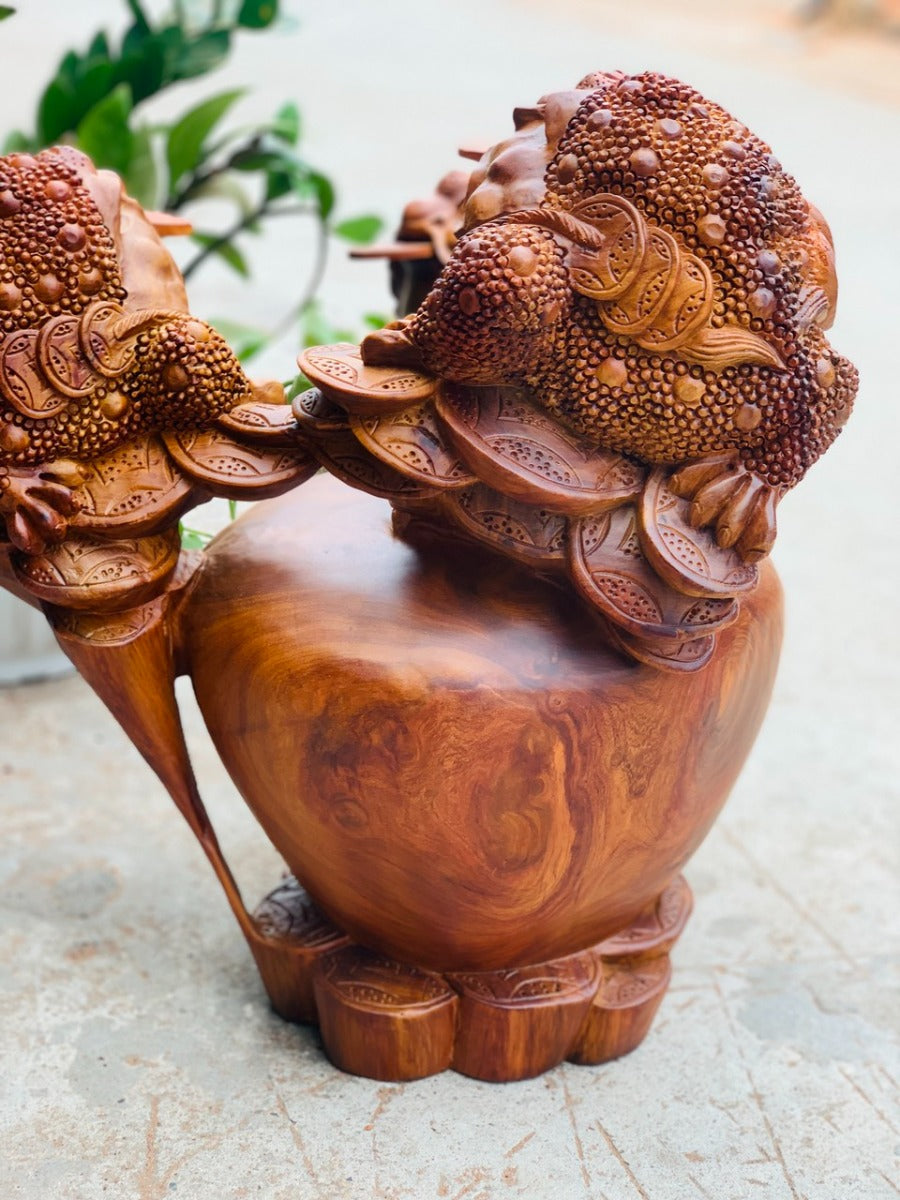 Tam Thiềm Thừ Trấn Chum  Tài Lộc  Gỗ Hương Cao 48